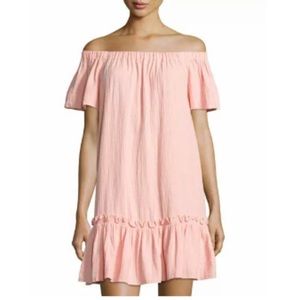 Rebecca Taylor off-shoulder pink gauze size 8